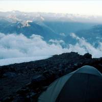 Popis: Sopka San Jose, poslední výškový tábor v 4800 m