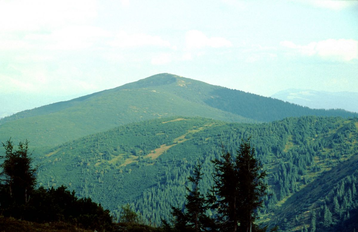 polonina Bratkovská, pohled k Černé Klevě