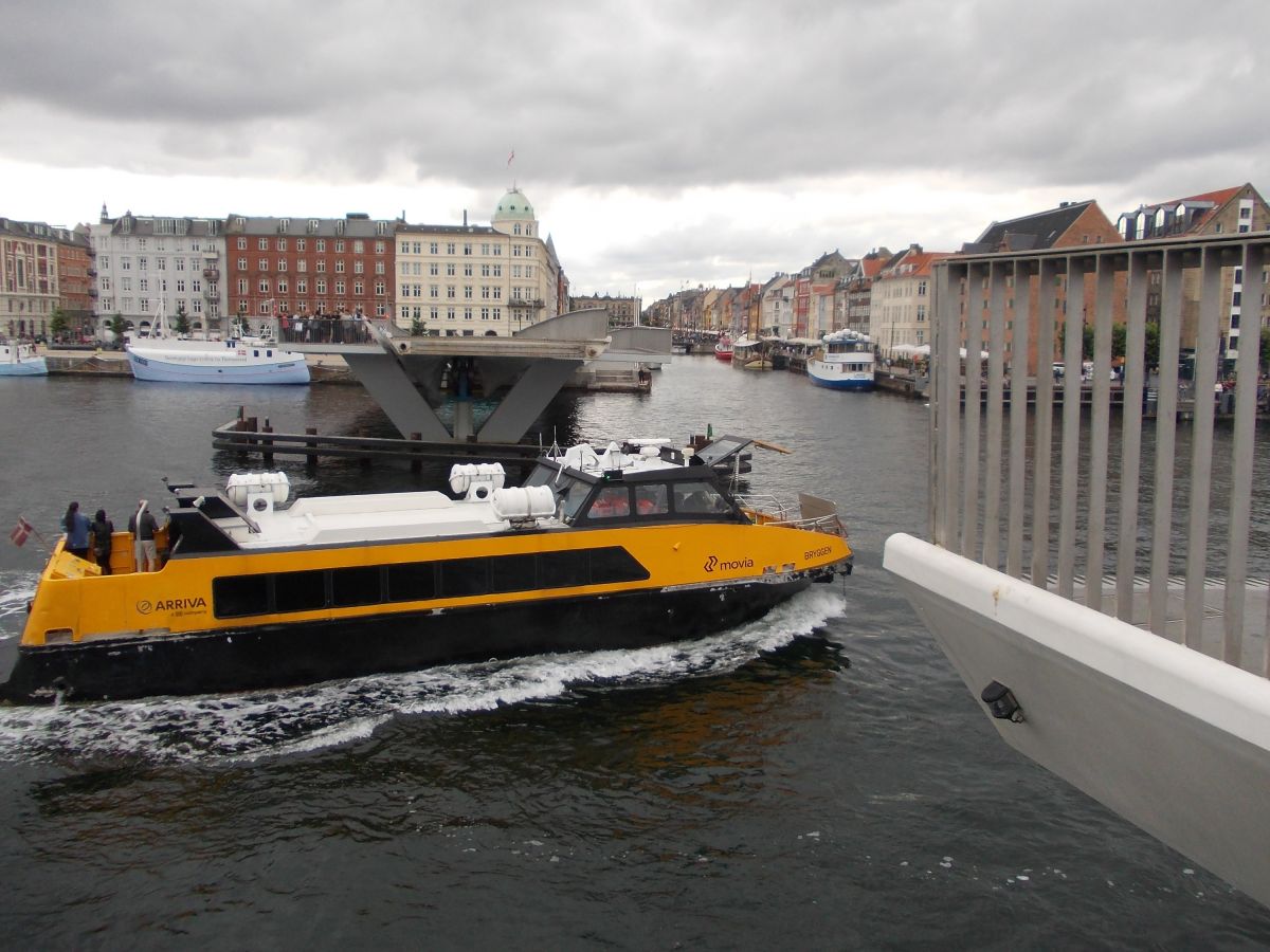 Kodaň, výsuvný most pro pěší a kola