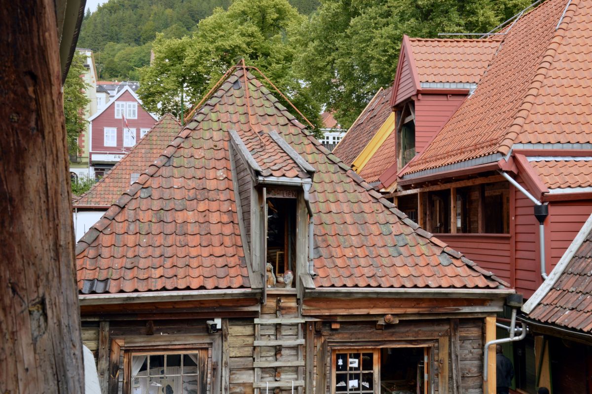 Bergen, stará část města Bryggen