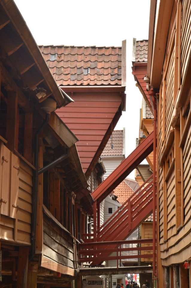 Bergen, stará část města Bryggen