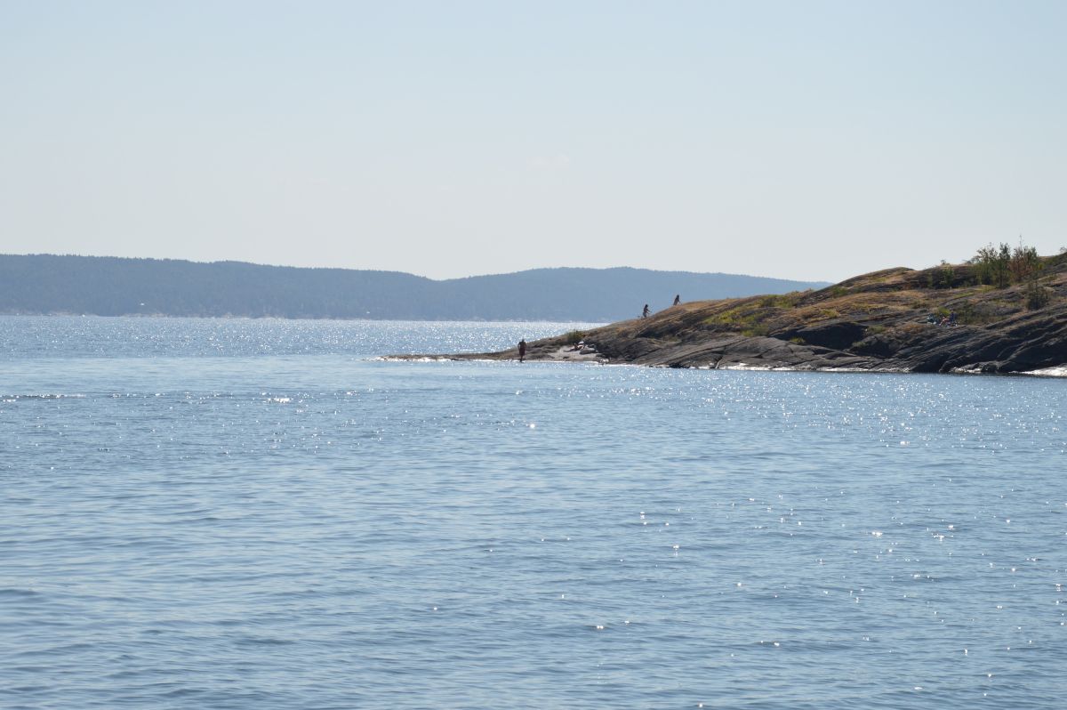 Oslo, ostrov Langøyene koupačka v moři