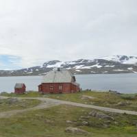 Popis: Z vlaku Oslo-Bergen, Hardangervidda (u Finse)