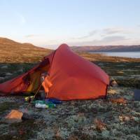 Popis: Večer nad jezerem Mår