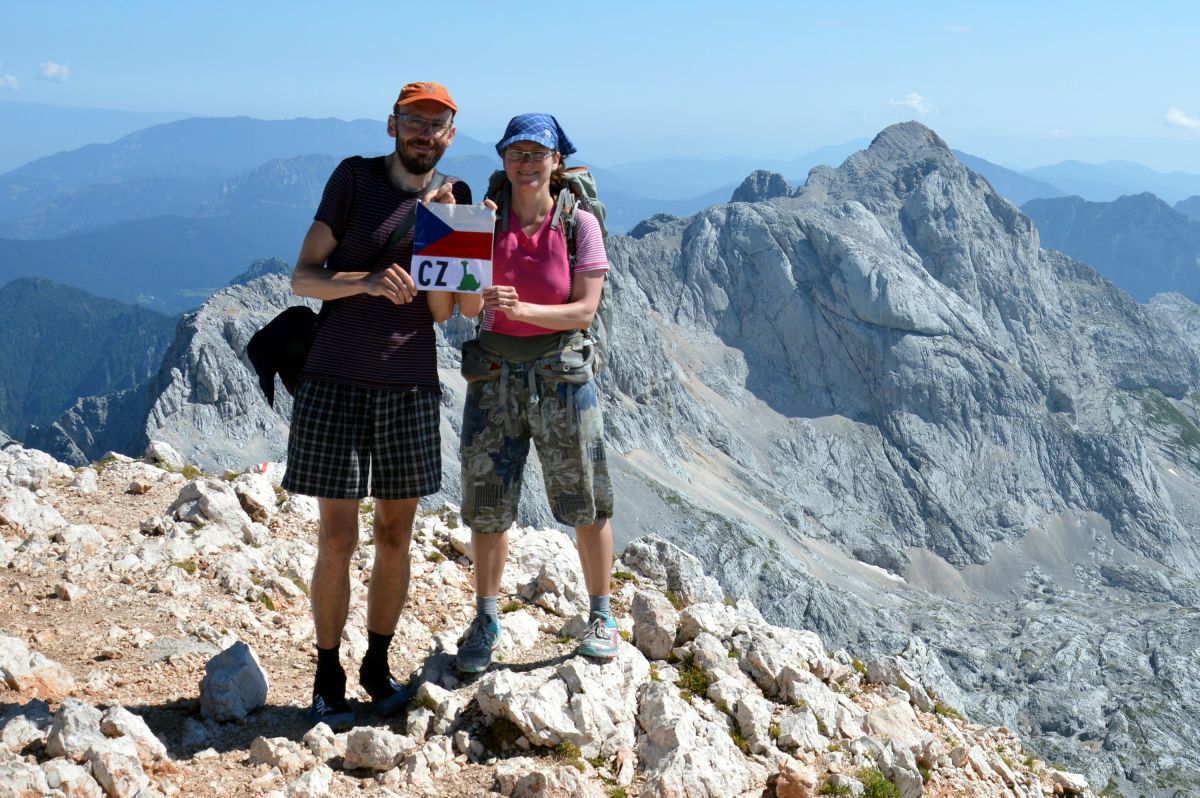 Na Grintovci, nejvyšší hoře Kamnicko-Savinjských Alp (2588 m)