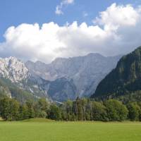 Popis: Jezersko, pohled na Grintovec a okolí