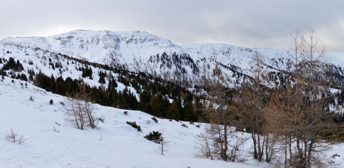 Na Klosteralm, hlavní hřeben Seetalerských alp