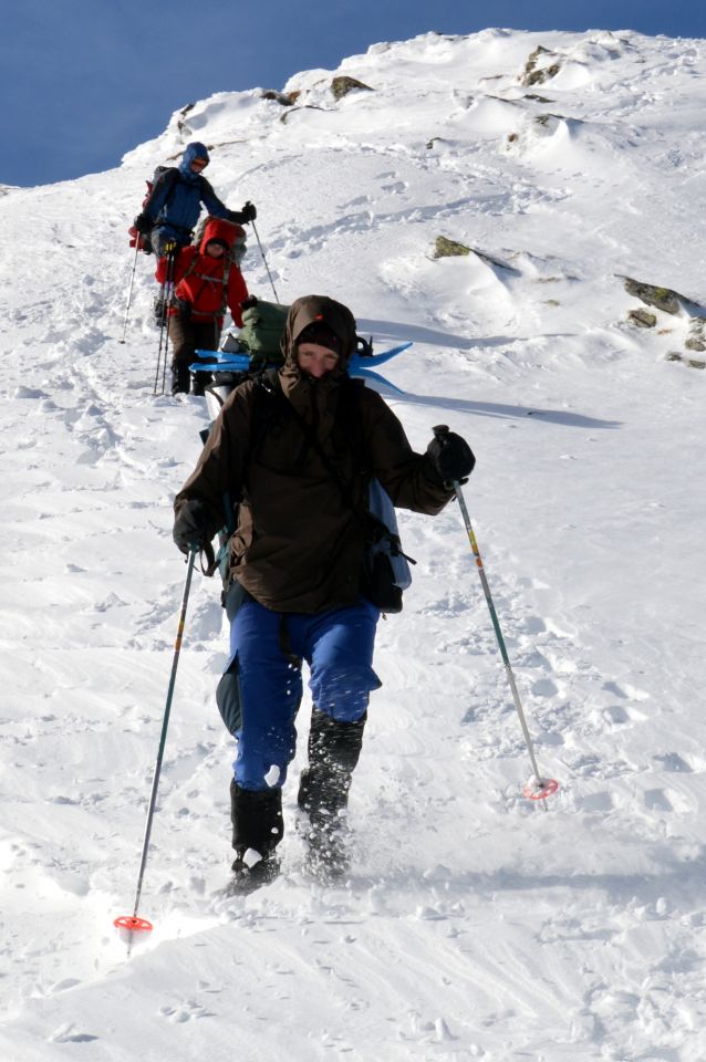 Prudší sestup na úvod z Zirbitzkogel