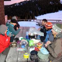 Popis: Stoanahütte, večeře