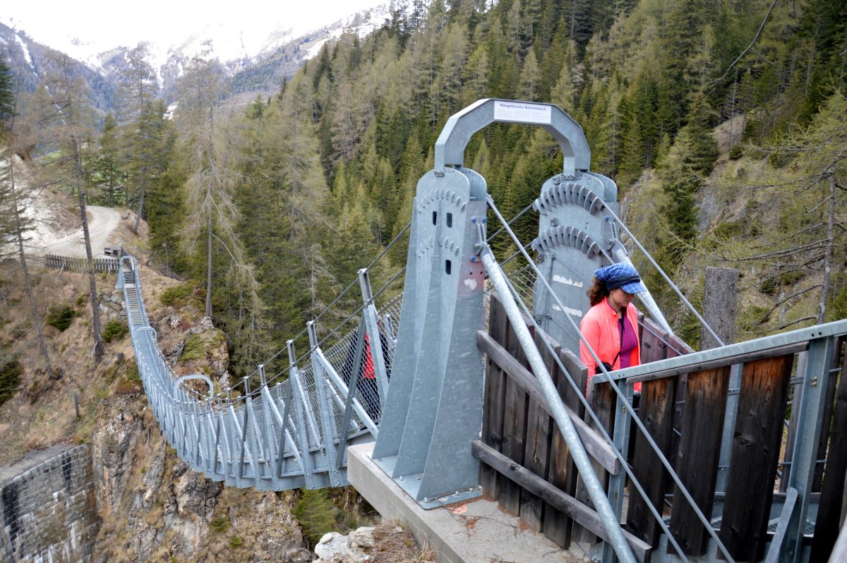 Kals, nový vysutý most Hängebrücke