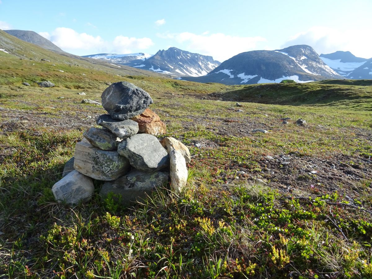 Jämtlandsfjällen, v masivu Sylarny; nejvyšší bod Storsylen zcela vpravo