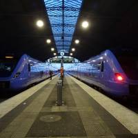 Popis: Po přeplutí do Švédska, Trelleborg, čekání na první vlak