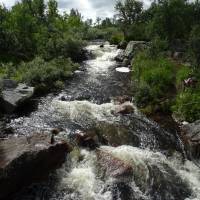 Popis: Njupeskär - nejvyšší švédský vodopád: jeho začátek
