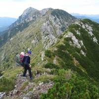 Popis: Na hlavním jižním hřebeni (chvíli předtím, než jsme se raději vrátili)