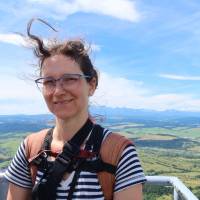 Popis: Tři koruny, vzadu Tatry
