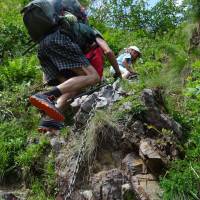 Popis: Výstup do sedla Sasso