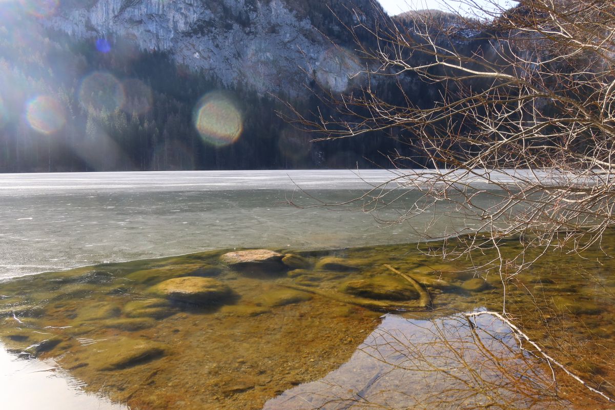 Zamrzlé jezírko Gleinkersee