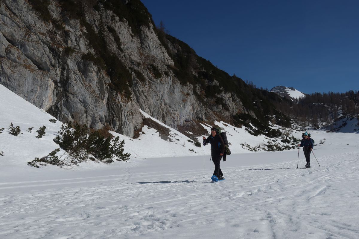 Schwarzensee, první jezero, které jsme přecházeli