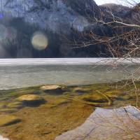 Popis: Zamrzlé jezírko Gleinkersee
