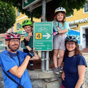 Začátek Traisentalské cyklostezky
