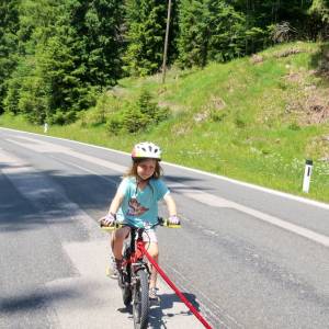 V průsmyku Michelbühel, jedno ze dvou míst, kde jsme užili lano