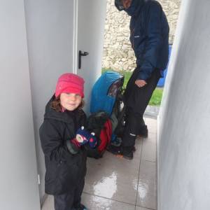 Na vrcholu Uršlja gora - chata zavřena, otevřeny jen záchodky