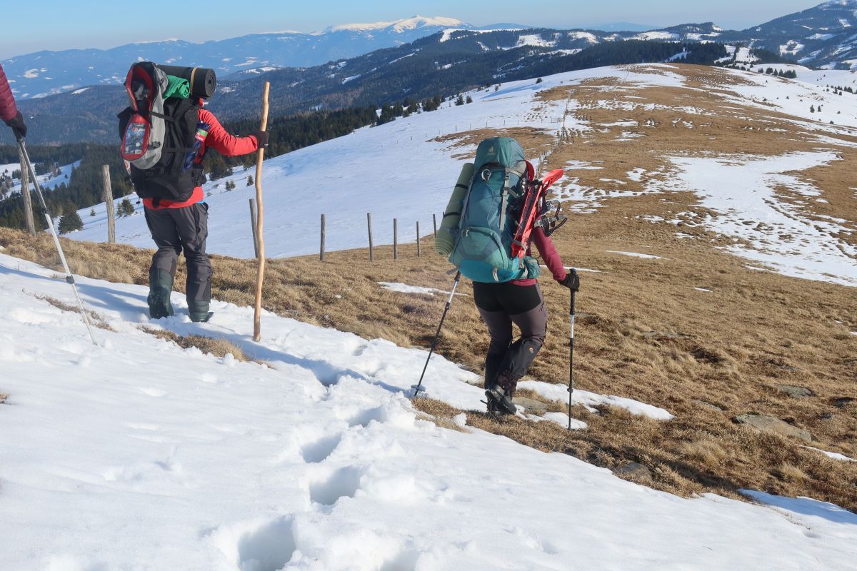Na hřebeni, vzadu Großer Speikkogel