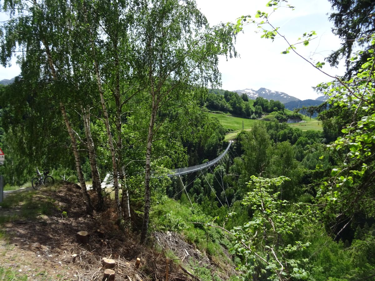 La Pendeta - nejdelší vysutá lávka v Graubündenu