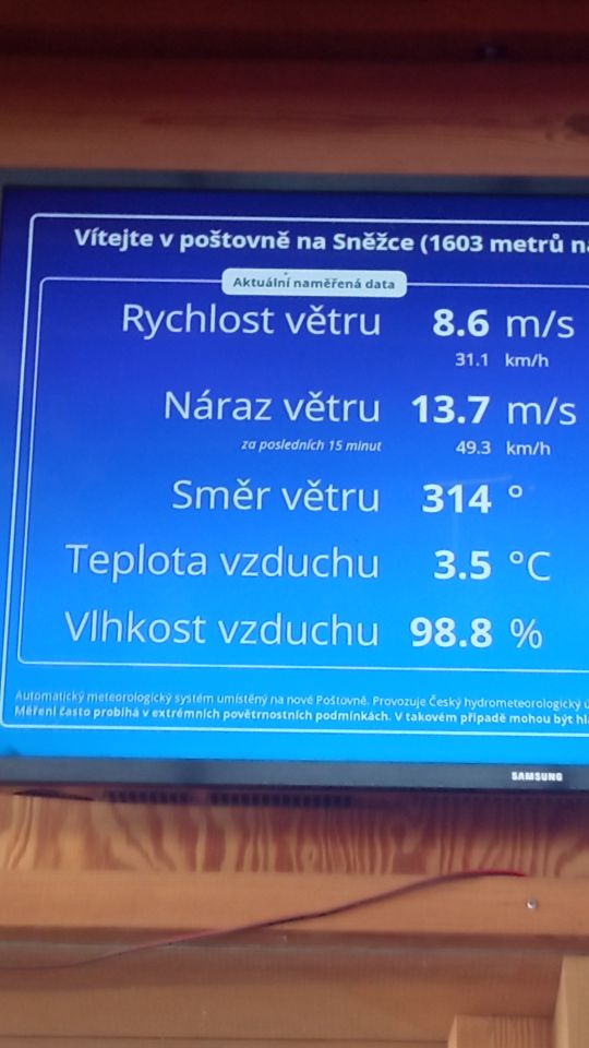Sněžka: vrch, ideální počasí
